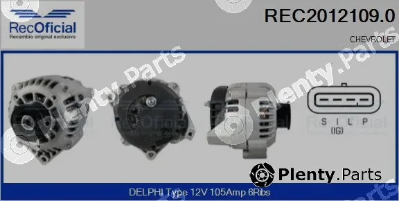Recoficial REC2012109.0 — Alternator