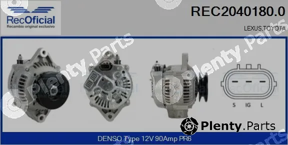 Recoficial REC2040180.0 — Alternator