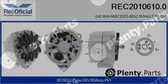 Recoficial REC2010610.0 — Alternator