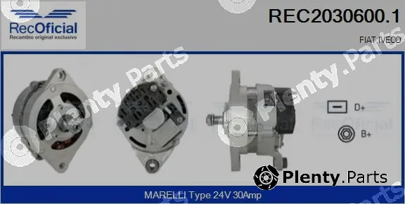 Recoficial REC2030600.1 — Alternator