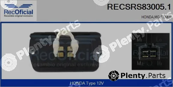 Recoficial RECSRS83005.1 — Resistor, interior blower
