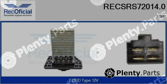 Recoficial RECSRS72014.0 — Resistor, interior blower