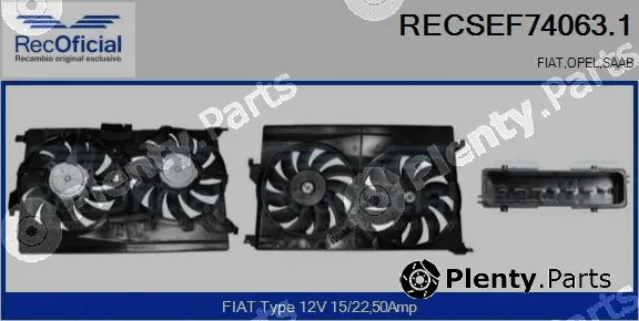 Recoficial RECSEF74063.1 — Electric Motor, radiator fan