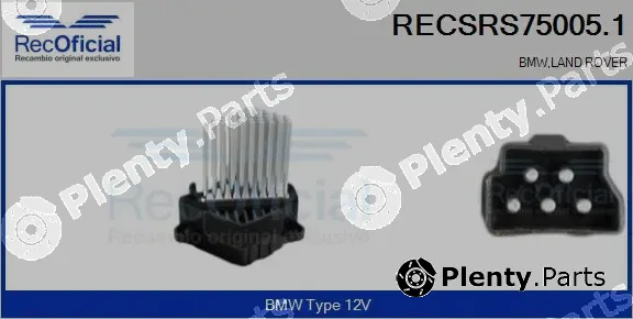 Recoficial RECSRS75005.1 — Resistor, interior blower