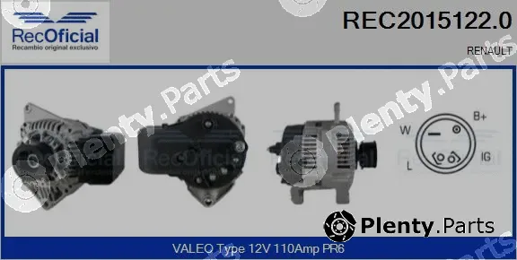 Recoficial REC2015122.0 — Alternator