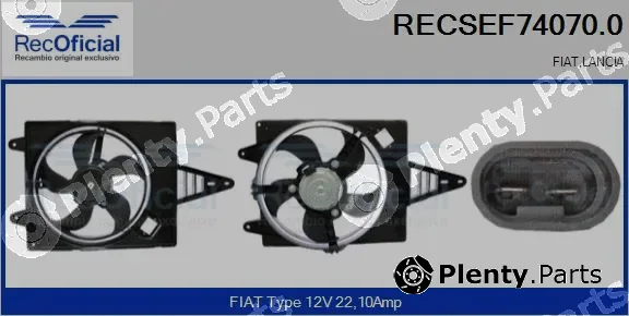 Recoficial RECSEF74070.0 — Electric Motor, radiator fan