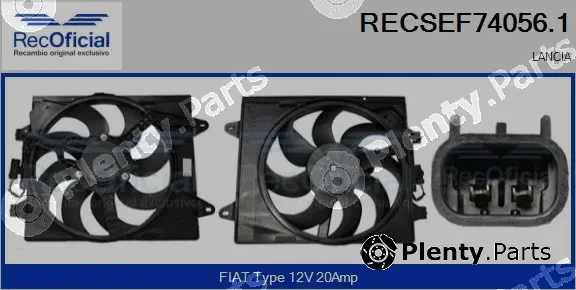 Recoficial RECSEF74056.1 — Electric Motor, radiator fan