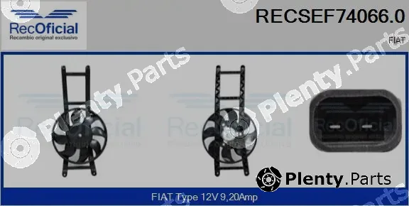 Recoficial RECSEF74066.0 — Electric Motor, radiator fan