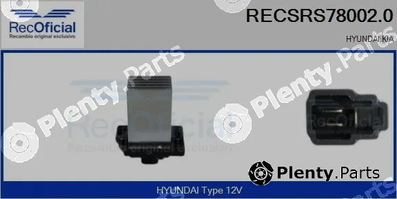 Recoficial RECSRS78002.0 — Resistor, interior blower