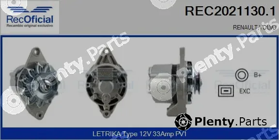 Recoficial REC2021130.1 — Alternator