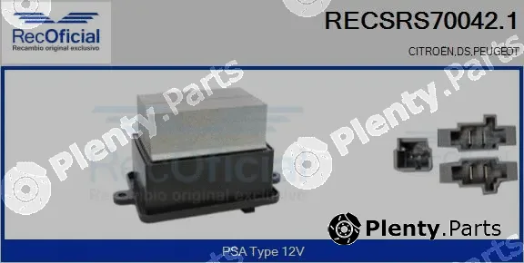 Recoficial RECSRS70042.1 — Resistor, interior blower