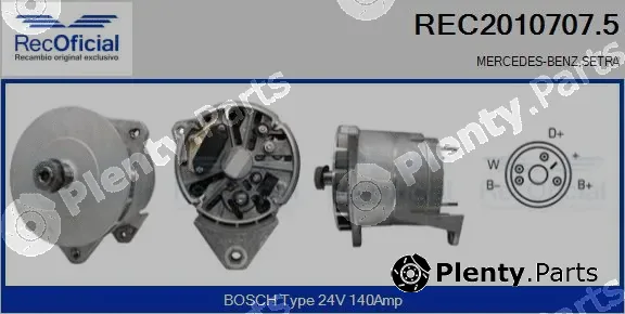 Recoficial REC2010707.5 — Alternator