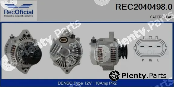 Recoficial REC2040498.0 — Alternator