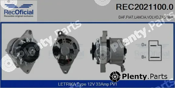Recoficial REC2021100.0 — Alternator