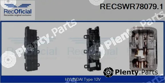 Recoficial RECSWR78079.1 — Switch, window regulator