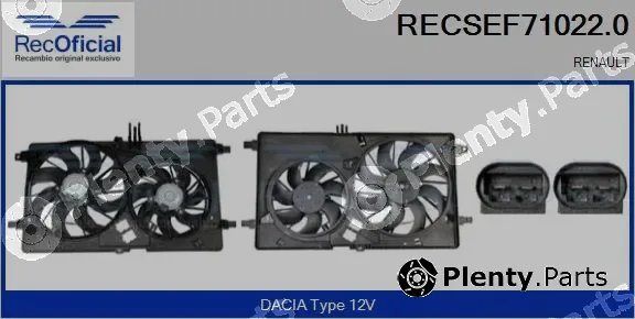 Recoficial RECSEF71022.0 — Electric Motor, radiator fan
