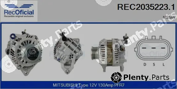 Recoficial REC2035223.1 — Alternator