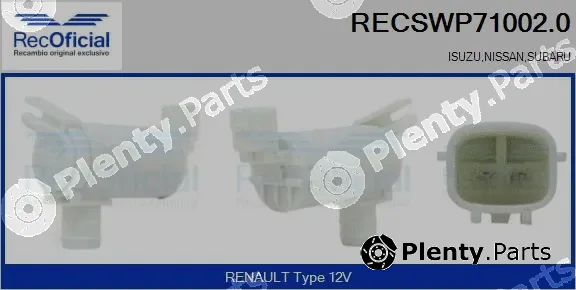 Recoficial RECSWP71002.0 — Washer Fluid Pump, window cleaning