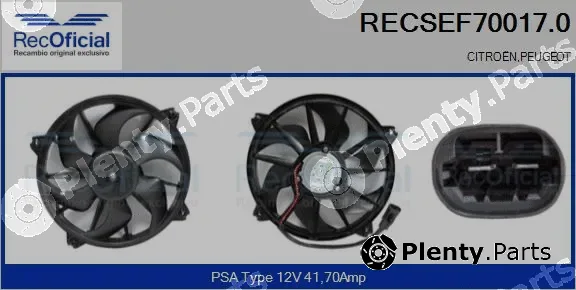 Recoficial RECSEF70017.0 — Electric Motor, radiator fan