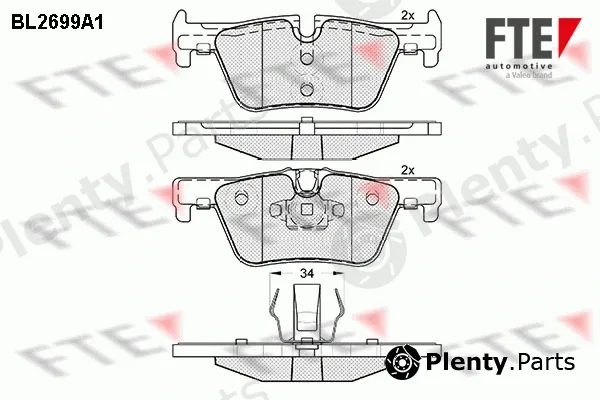 FTE BL2699A1 — Brake Pad Set, disc brake
