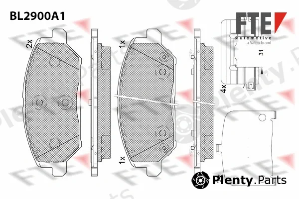 FTE 9011141 — Brake Pad Set, disc brake