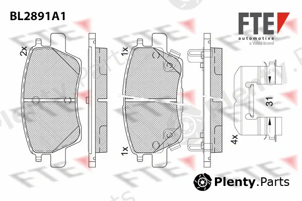 FTE BL2891A1 — Brake Pad Set, disc brake