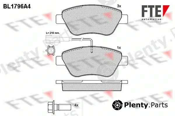 FTE 9010366 — Brake Pad Set, disc brake