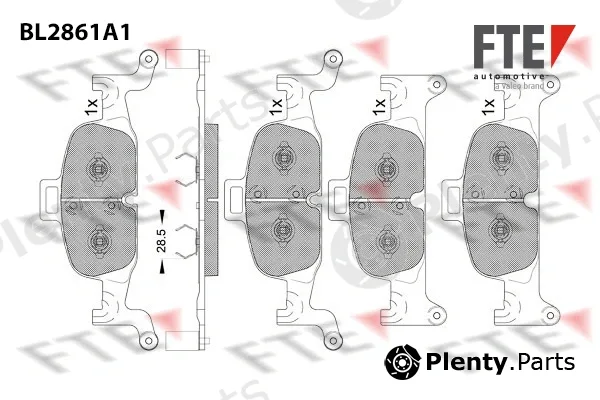 FTE 9011101 — Brake Pad Set, disc brake