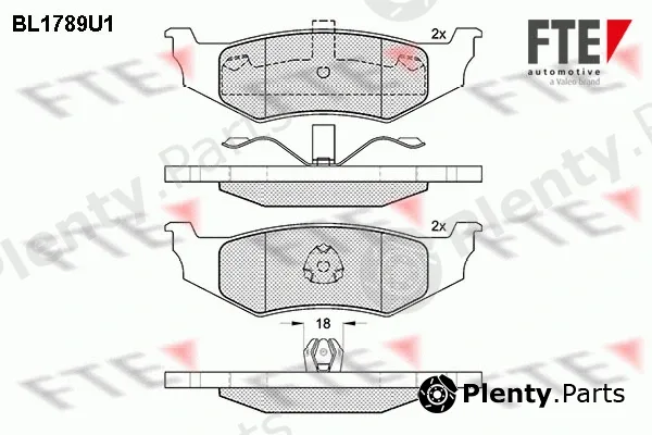 FTE BL1789U1 — Brake Pad Set, disc brake