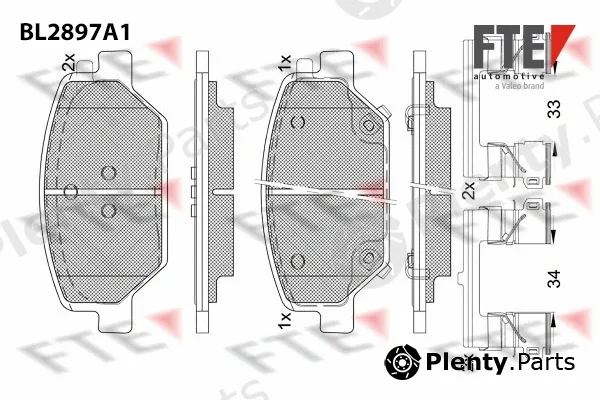 FTE BL2897A1 — Brake Pad Set, disc brake
