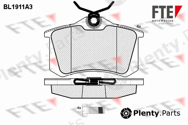 FTE 9010501 — Brake Pad Set, disc brake