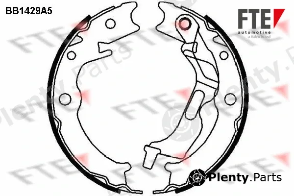 FTE 9100156 — Brake Shoe Set, parking brake