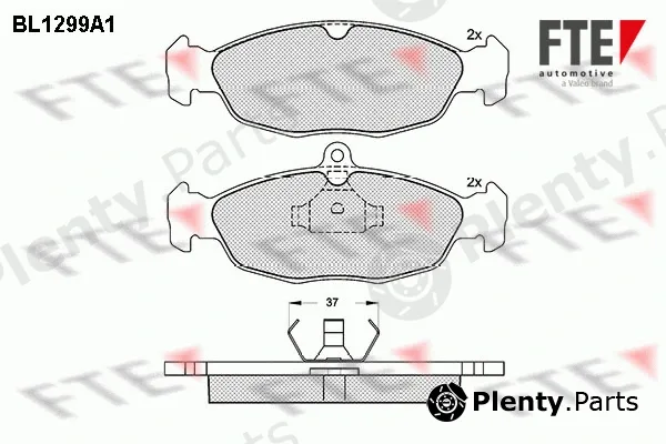FTE BL1299A1 — Brake Pad Set, disc brake