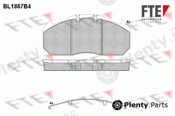 FTE BL1867B4 — Brake Pad Set, disc brake