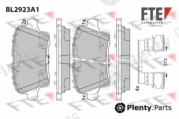 FTE BL2923A1 — Brake Pad Set, disc brake