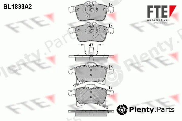 FTE 9010412 — Brake Pad Set, disc brake
