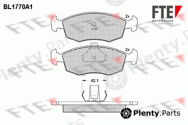 FTE 9010340 — Brake Pad Set, disc brake