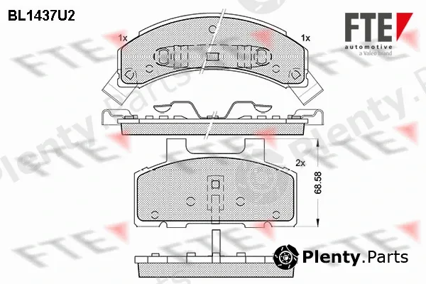 FTE BL1437U2 — Brake Pad Set, disc brake