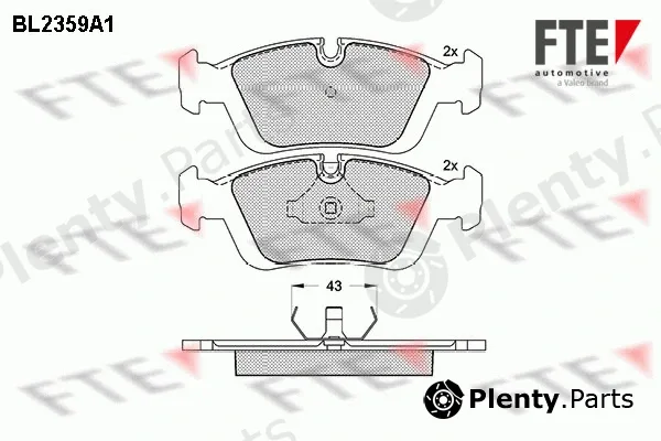 FTE 9010709 — Brake Pad Set, disc brake