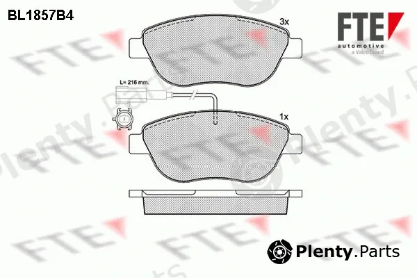 FTE 9010433 — Brake Pad Set, disc brake