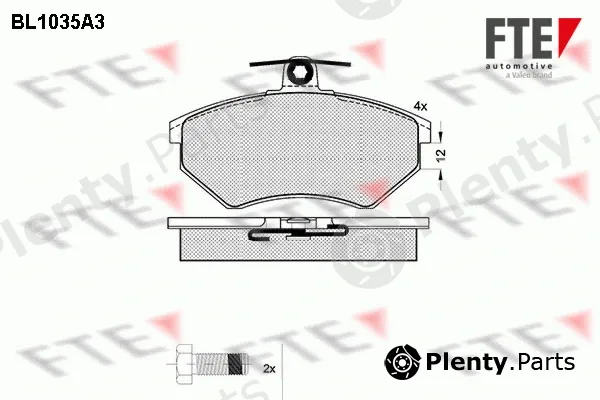 FTE BL1035A3 — Brake Pad Set, disc brake