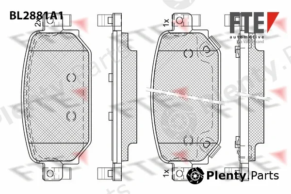 FTE 9011121 — Brake Pad Set, disc brake