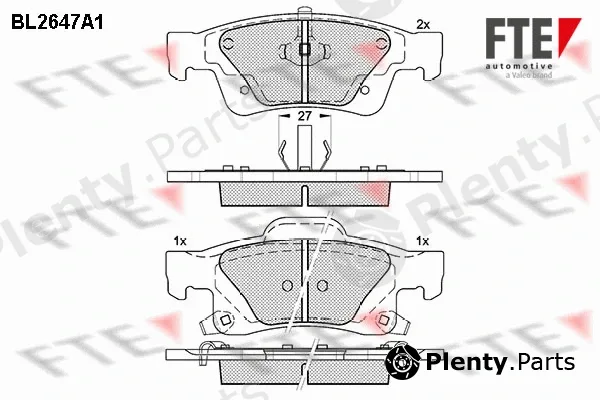 FTE BL2647A1 — Brake Pad Set, disc brake