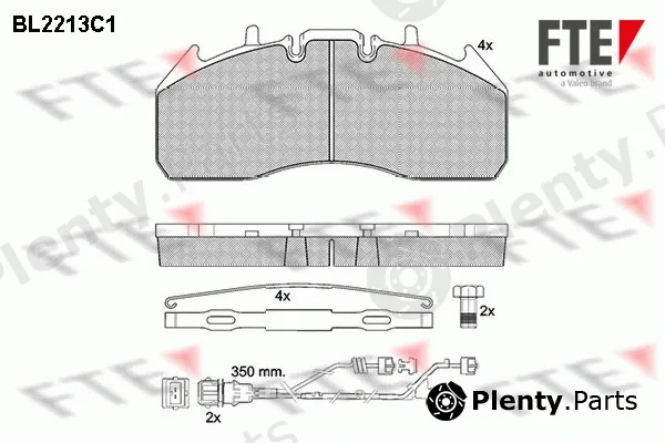 FTE 9500073 — Brake Pad Set, disc brake