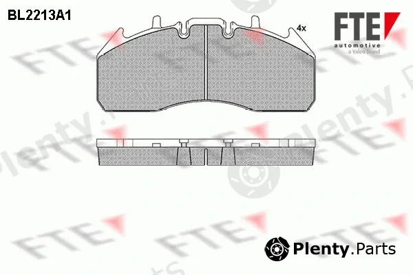 FTE 9500072 — Brake Pad Set, disc brake