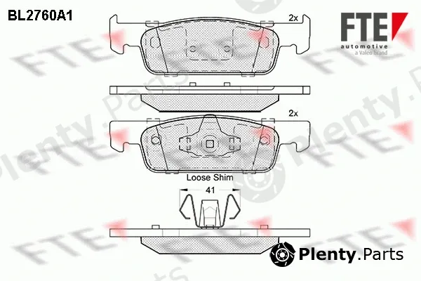 FTE 9010967 — Brake Pad Set, disc brake