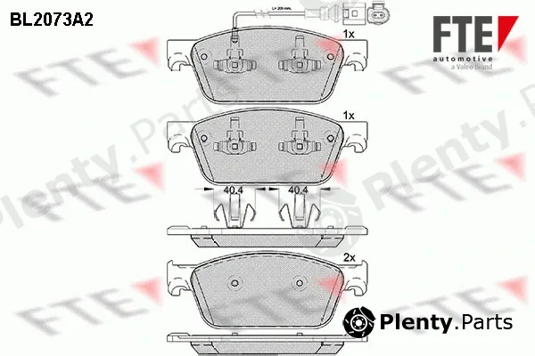 FTE 9010657 — Brake Pad Set, disc brake