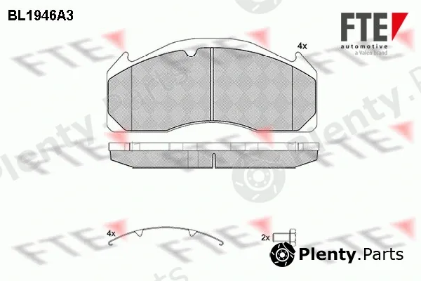 FTE BL1946A3 — Brake Pad Set, disc brake