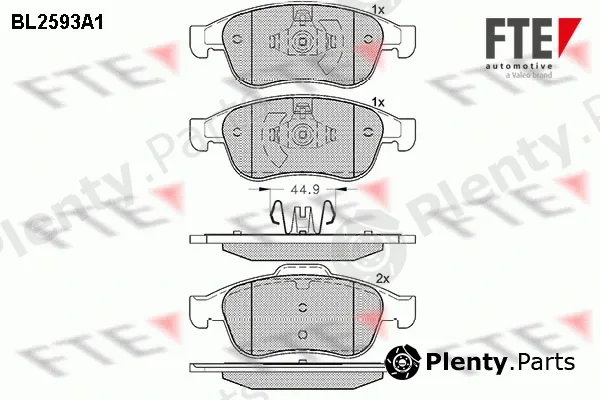 FTE 9010844 — Brake Pad Set, disc brake