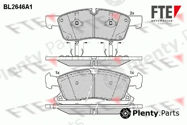 FTE 9010889 — Brake Pad Set, disc brake